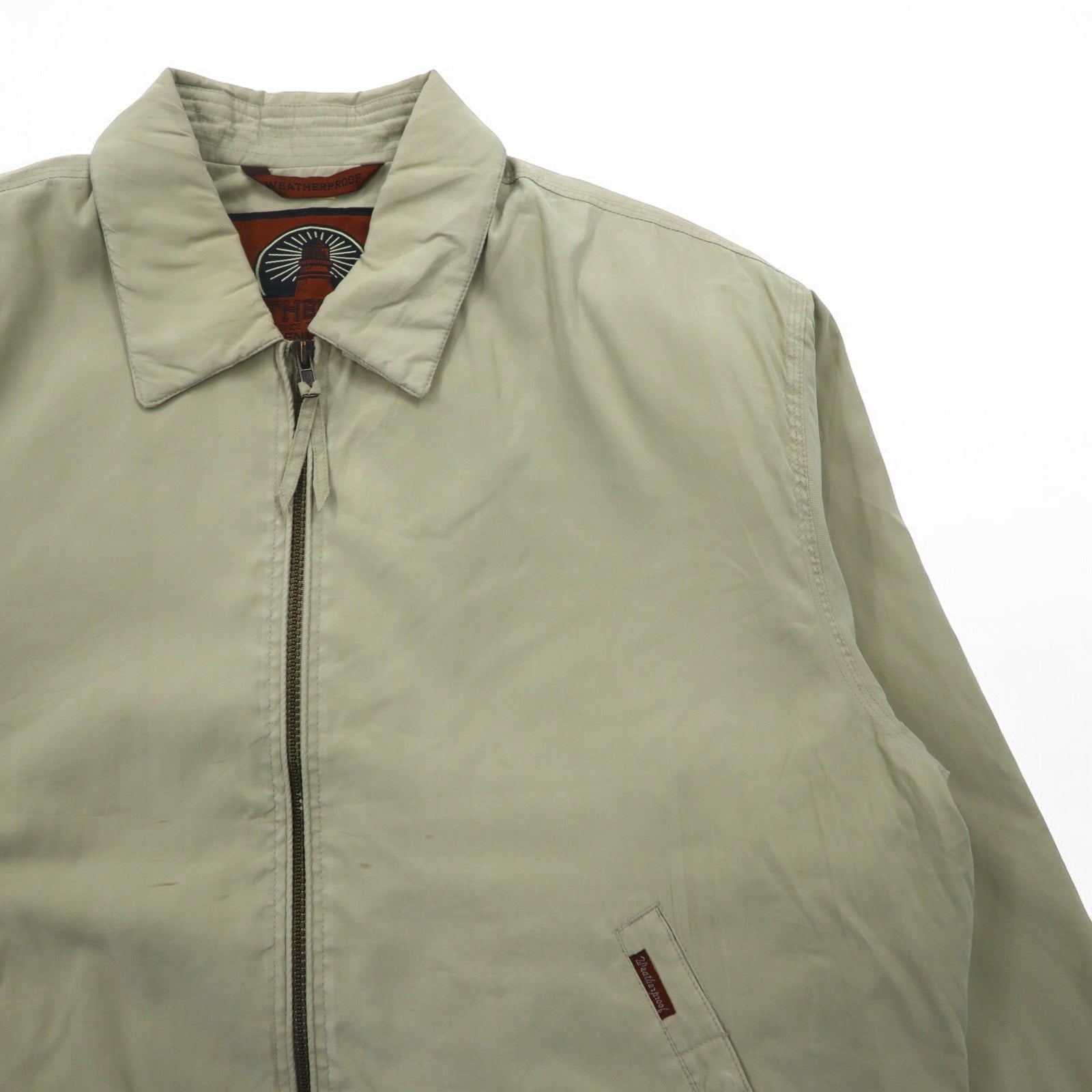 WEATHERPROOF ピーチスキン スウィングトップ ハリントンジャケット XL ベージュ ポリエステル