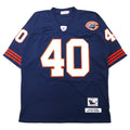 日本然リトテ-古着オンライン-mitchell & ness ゲームシャツ 52 ネイビー ポリエステル NFL CHICAGO BEARS ナンバリング SAYERS ビッグサイズ-MITCHELL & NESS Game Shirt 52 Navy Polyester NFL CHICAGO BEARS Numbering Sayers Big Size