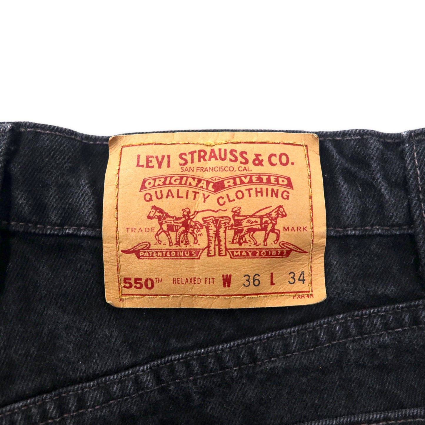 Levi's USA製 90年代 550 RELAXED FIT ブラック デニムパンツ 36 テーパード 550-0260