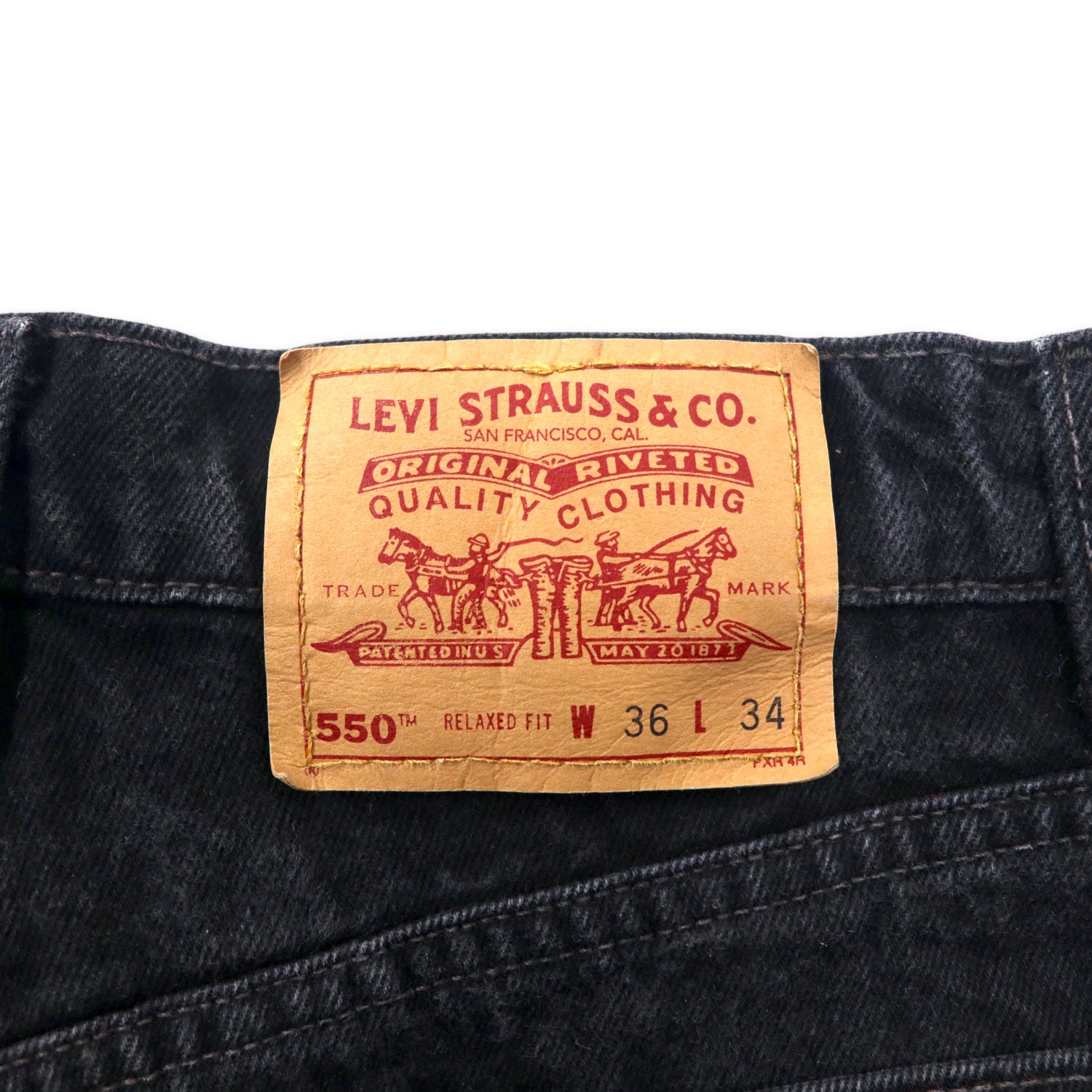 Levi's USA MADE 90's 550 Relaxed Fit Black Denim Pants 36 Tapered 