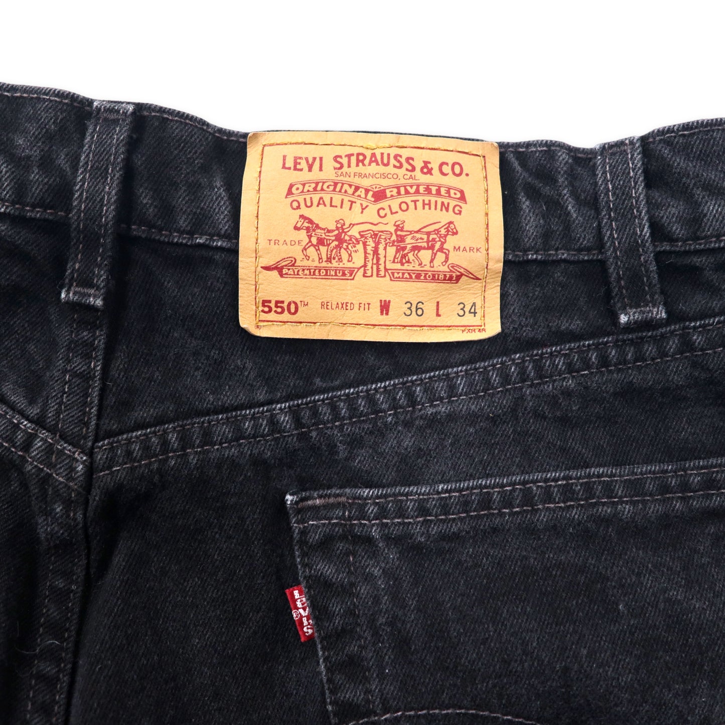 Levi's USA製 90年代 550 RELAXED FIT ブラック デニムパンツ 36 テーパード 550-0260