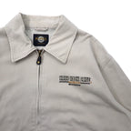 HARD ROCK CAFE 90s Swing Top Harrington Jacket XL Beige Cotton Logo Embroidery