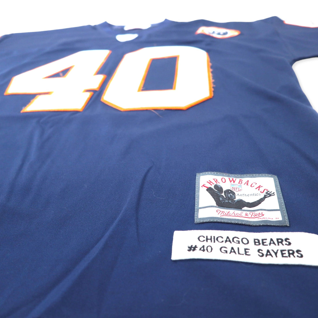 mitchell &amp; ness game shirt 52 navy polyester NFL CHICAGO BEARS numbering SAYERS big size