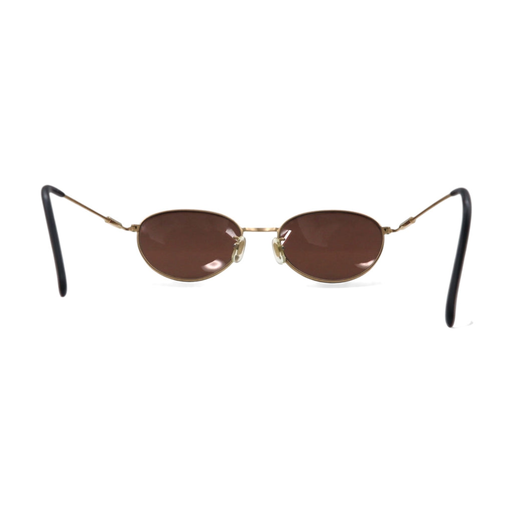 CELINE Vintage Oval Sunglasses in Gold Metal, 53-19-147