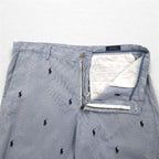 POLO RALPH LAUREN シアサッカー ショートパンツ ハーフパンツ L ストライプ ブルー ホワイト CLASSIC FIT 刺繍 オールオーバーポニー