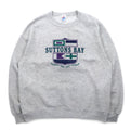 Made in USA 90s JERZEES SUPER SWEATS College Print Sweatshirt L Grey Cotton SUTTONS BAY