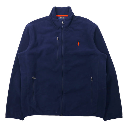 日本然リトテ-古着オンライン-POLO RALPH LAUREN フルジップ フリースジャケット L ネイビー ポリエステル スモールポニー刺繍 PERFORMANCE-POLO RALPH LAUREN FLEECE Jacket L Navy Polyester Small Pony Embroidery Performance