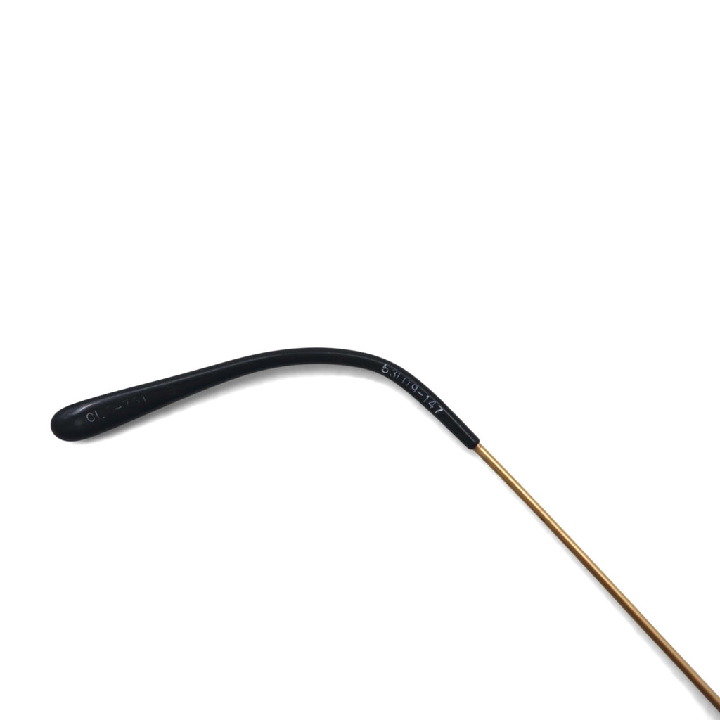 CELINE Vintage Oval Sunglasses in Gold Metal, 53-19-147