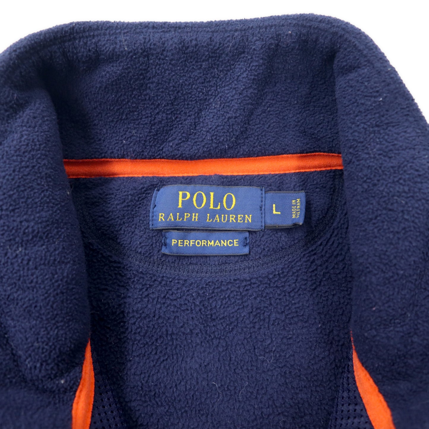 POLO RALPH LAUREN FLEECE Jacket L Navy Polyester Small Pony