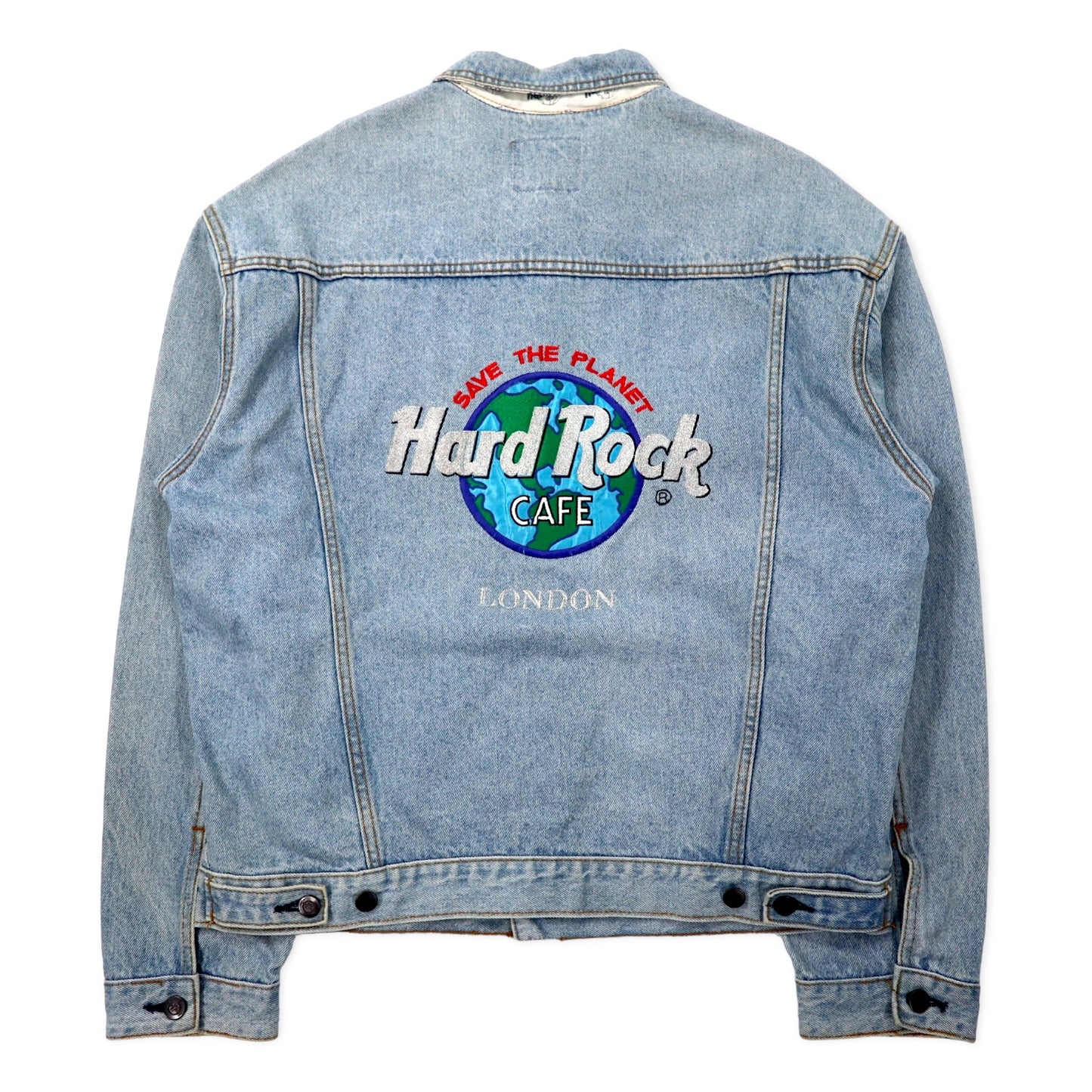 Hard Rock Cafe 90's Denim Jacket G Jean L Blue Ice Wash Cotton ...