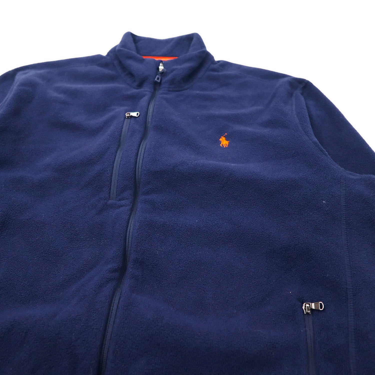 POLO RALPH LAUREN FLEECE Jacket L Navy Polyester Small Pony