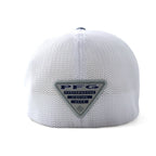Columbia PFG メッシュキャップ S/M ネイビー ホワイト コットン ポリエステル FLEXFIT オーバーン大学 NCAA CU0115