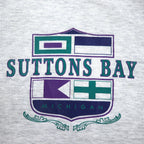 Made in USA 90s JERZEES SUPER SWEATS College Print Sweatshirt L Grey Cotton SUTTONS BAY