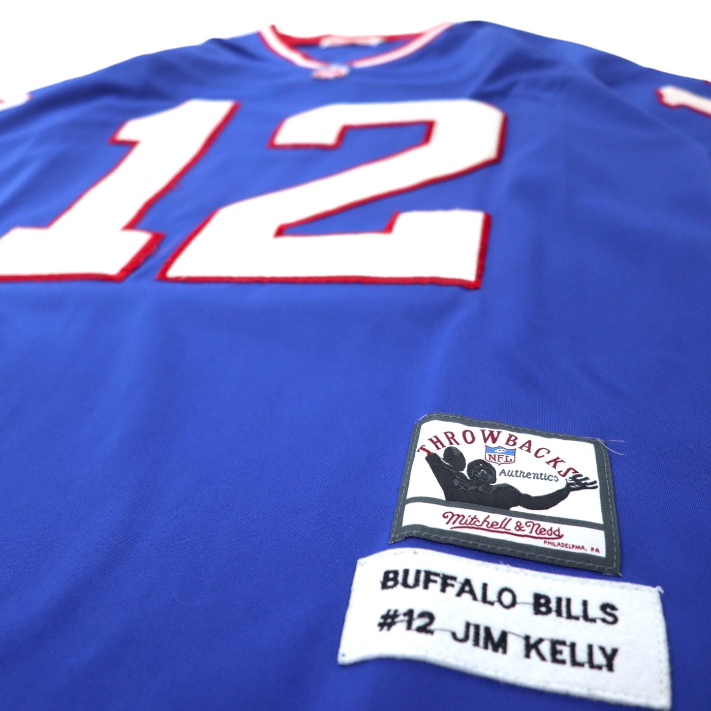 mitchell & ness ゲームシャツ 48 ブルー ポリエステル NFL BUFFALO BILLS ナンバリング KELLY ビッグサイズ