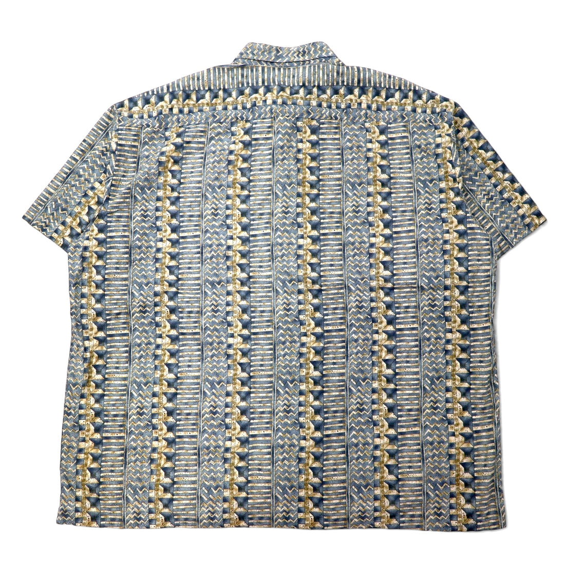 pierre cardin 90年代 レトロ 総柄 半袖シャツ アロハシャツ 3XLT グレー コットン ビッグサイズ