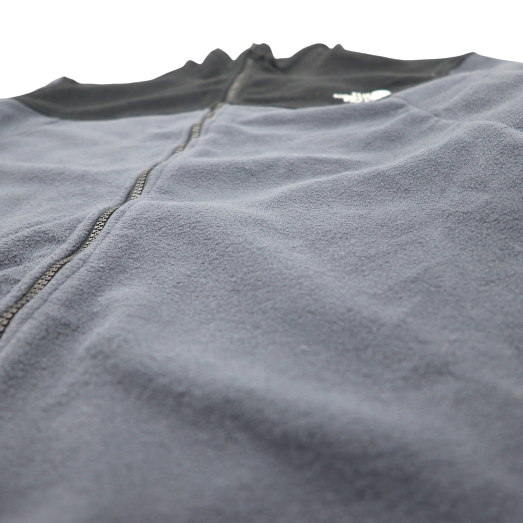 THE NORTH FACE バイカラー フリースジャケット XXL ブラック グレー ポリエステル ロゴ刺繍 NF0A7UJP