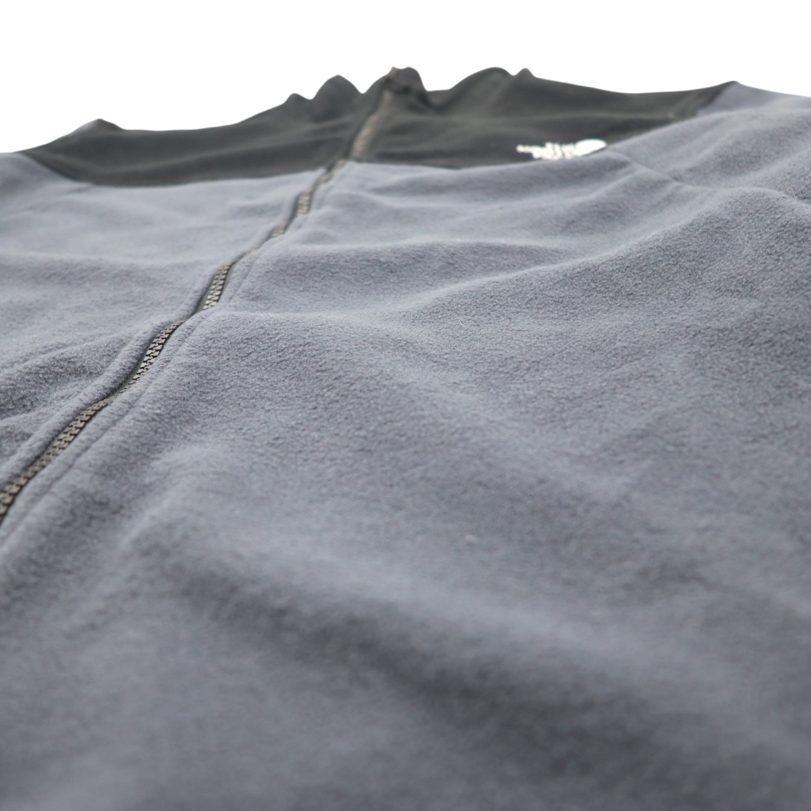 THE NORTH FACE バイカラー フリースジャケット XXL ブラック グレー ポリエステル ロゴ刺繍 NF0A7UJP