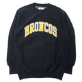 日本然リトテ-古着オンライン-STEVE & BARRY'S リバースウィーブ スウェット L ブラック コットン パキ綿 裏起毛 NFL BRONCOSビッグサイズ-STEVE & BARRY'S Reverse Weave Sweatshirt L Black Cotton Paki Cotton BRUSHED LINING NFL BRONCOS Big Size