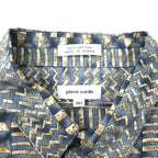 pierre cardin 90年代 レトロ 総柄 半袖シャツ アロハシャツ 3XLT グレー コットン ビッグサイズ