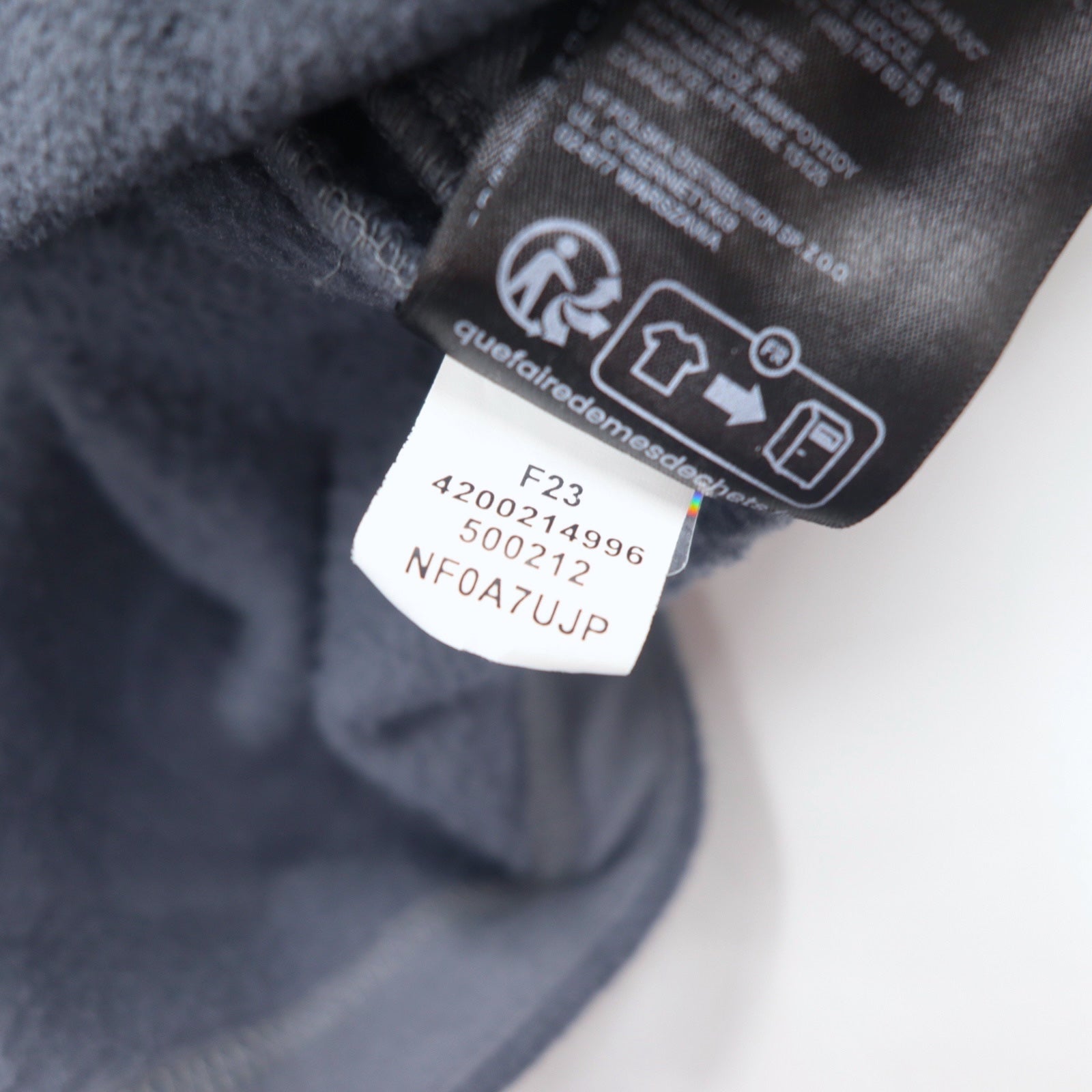 THE NORTH FACE バイカラー フリースジャケット XXL ブラック グレー ポリエステル ロゴ刺繍 NF0A7UJP