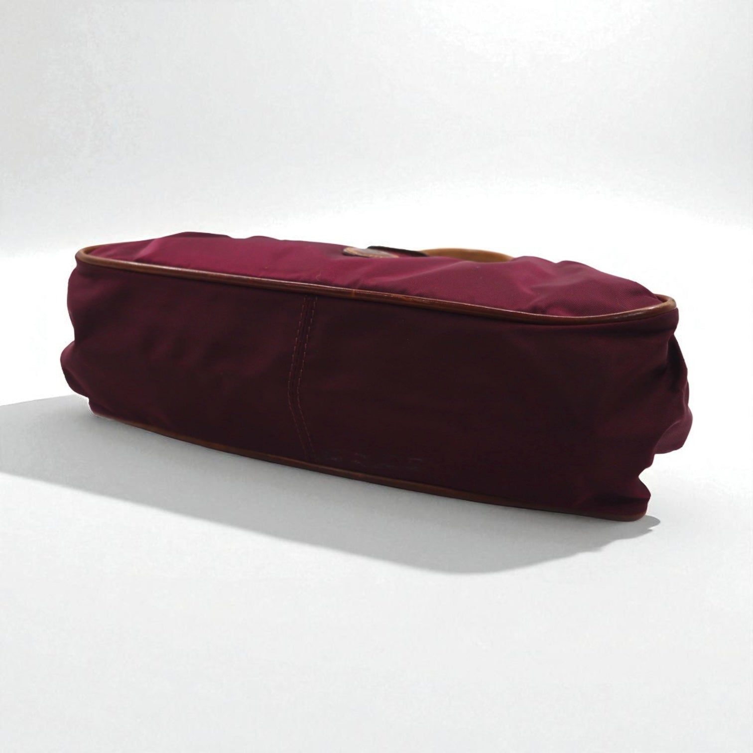 Felisi Shoulder Bag Tote Bag in Purple Nylon with Leather Trim, 0014, Made in Italy