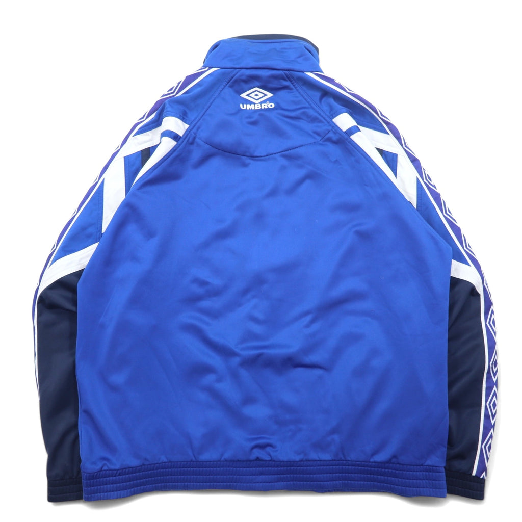 UMBRO 90s Track Jacket Jersey L Blue Polyester Logo Embroidery Tape Logo