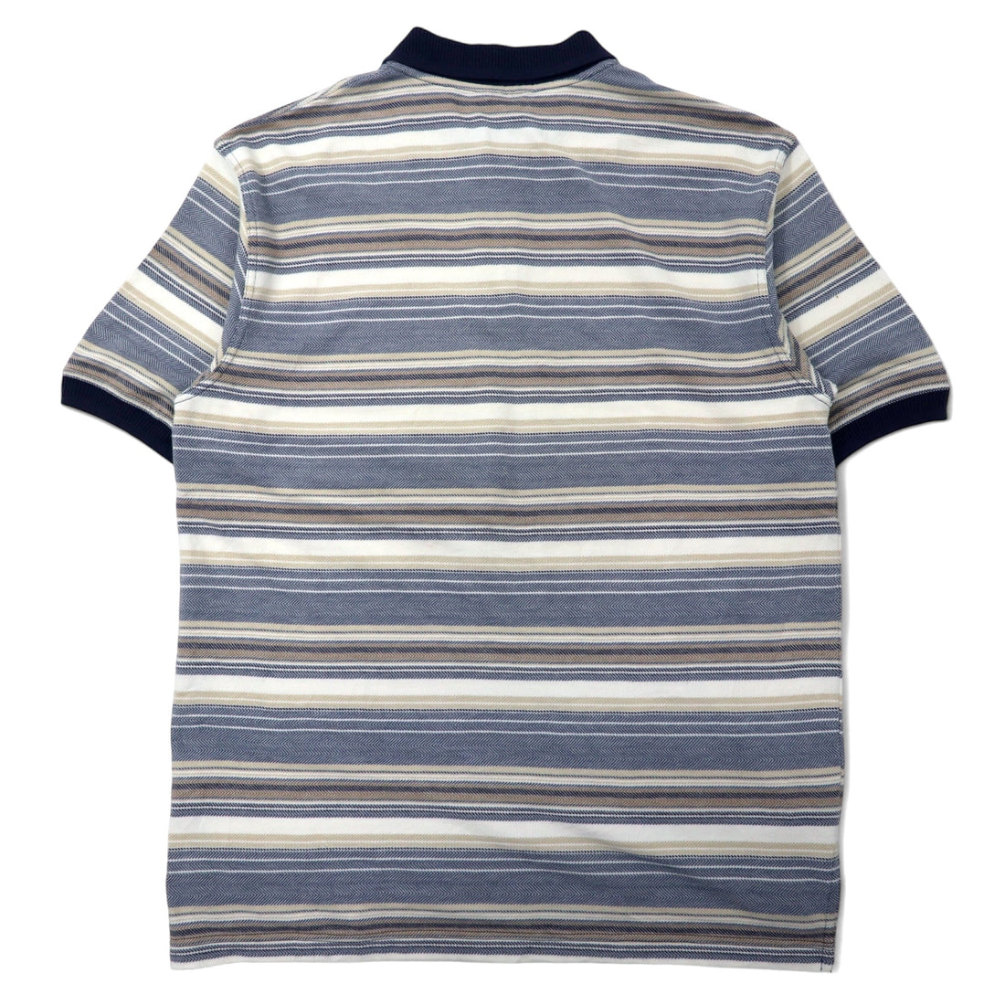 Lee SPORT 90s Striped Polo Shirt, Large, Blue, Multicolor, Cotton