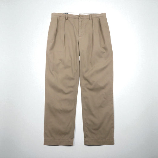 Polo Ralph Lauren 90年代 2タック ワイド チノパンツ ポロチノ L ベージュ プリーツ
