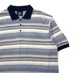 Lee SPORT 90s Striped Polo Shirt, Large, Blue, Multicolor, Cotton