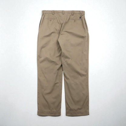 Polo Ralph Lauren 90s Wide-leg Pleated Chino Pants, Size L, Beige