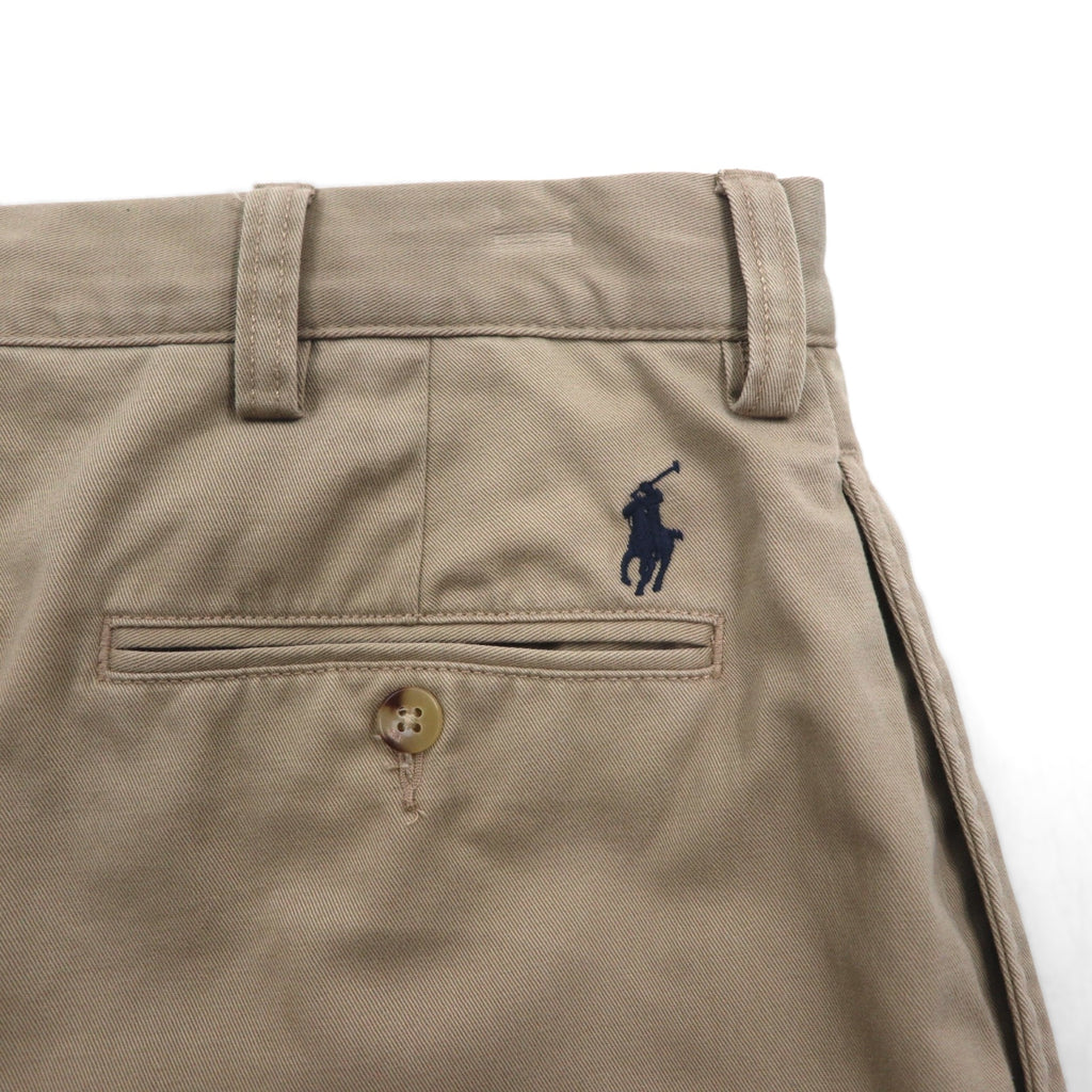 Polo Ralph Lauren 90年代 2タック ワイド チノパンツ ポロチノ L ベージュ プリーツ