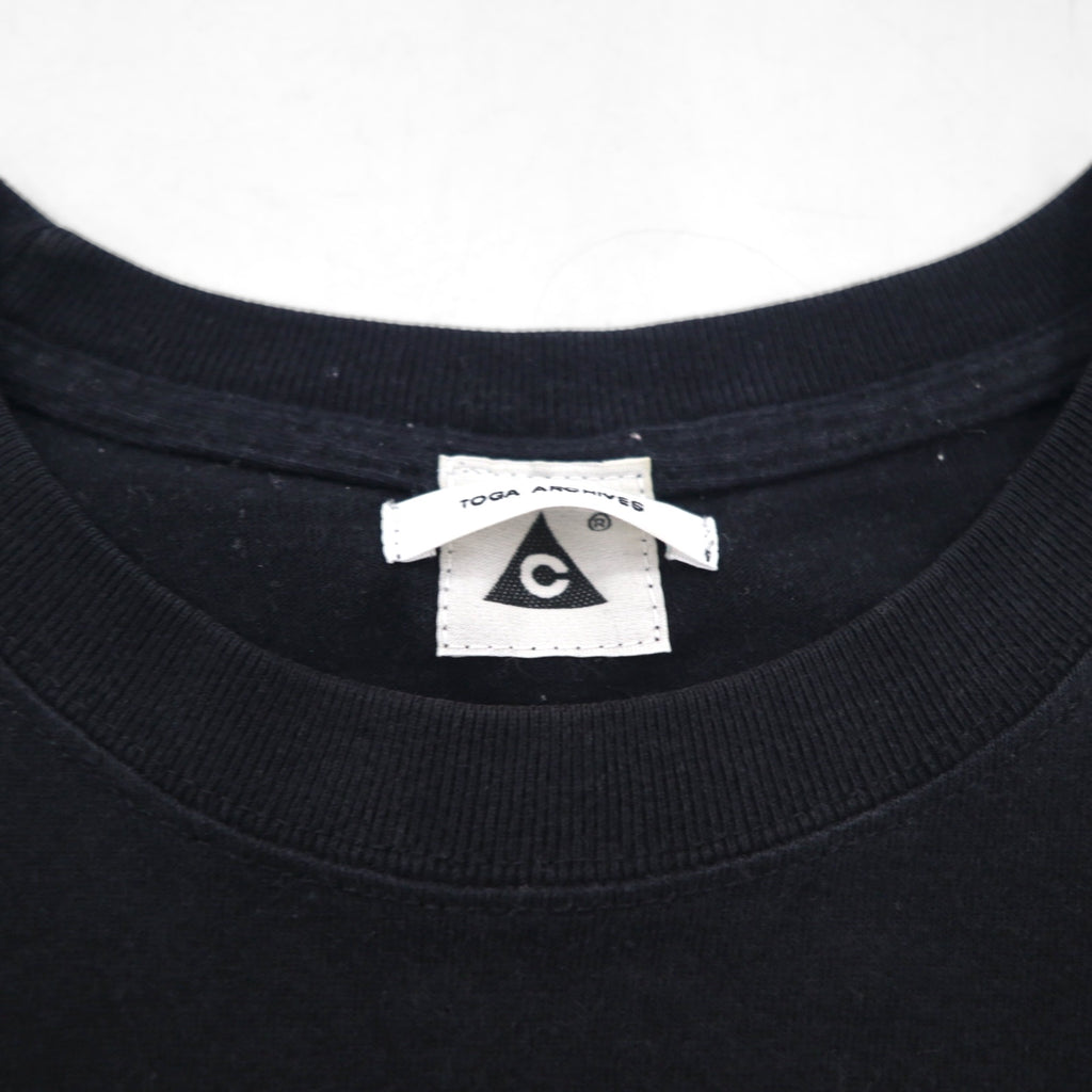 TOGA ARCHIVES × モンゴリアンチョップス トーガ愛 刺繍 Tシャツ M ブラック コットン 大阪店限定