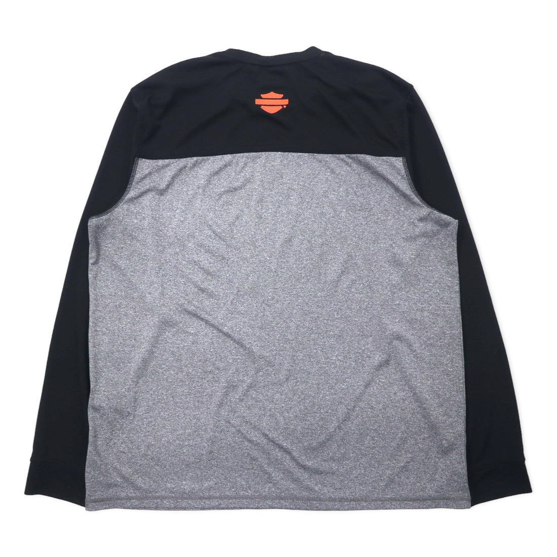 HARLEY DAVIDSON パフォーマンス ロングスリーブ Tシャツ ロンT XL グレー ポリエステル ロゴプリント