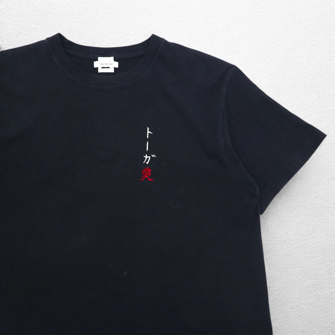 TOGA ARCHIVES × モンゴリアンチョップス トーガ愛 刺繍 Tシャツ M ブラック コットン 大阪店限定