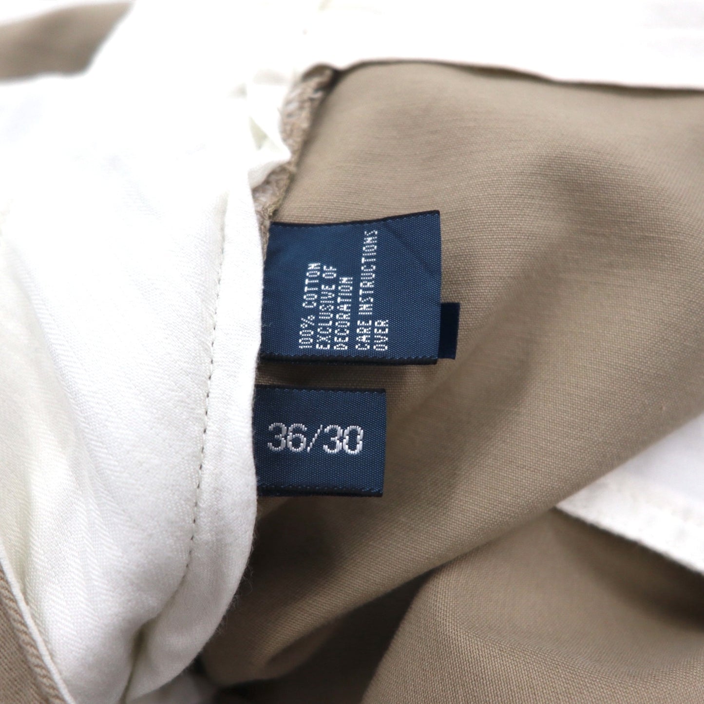 Polo Ralph Lauren 90s Wide-leg Pleated Chino Pants, Size L, Beige