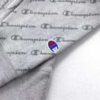 Champion Reverse Weave All-Over Print Sweatshirt, XL, Gray, Blue Single Tag, Reprint, Made in Honduras