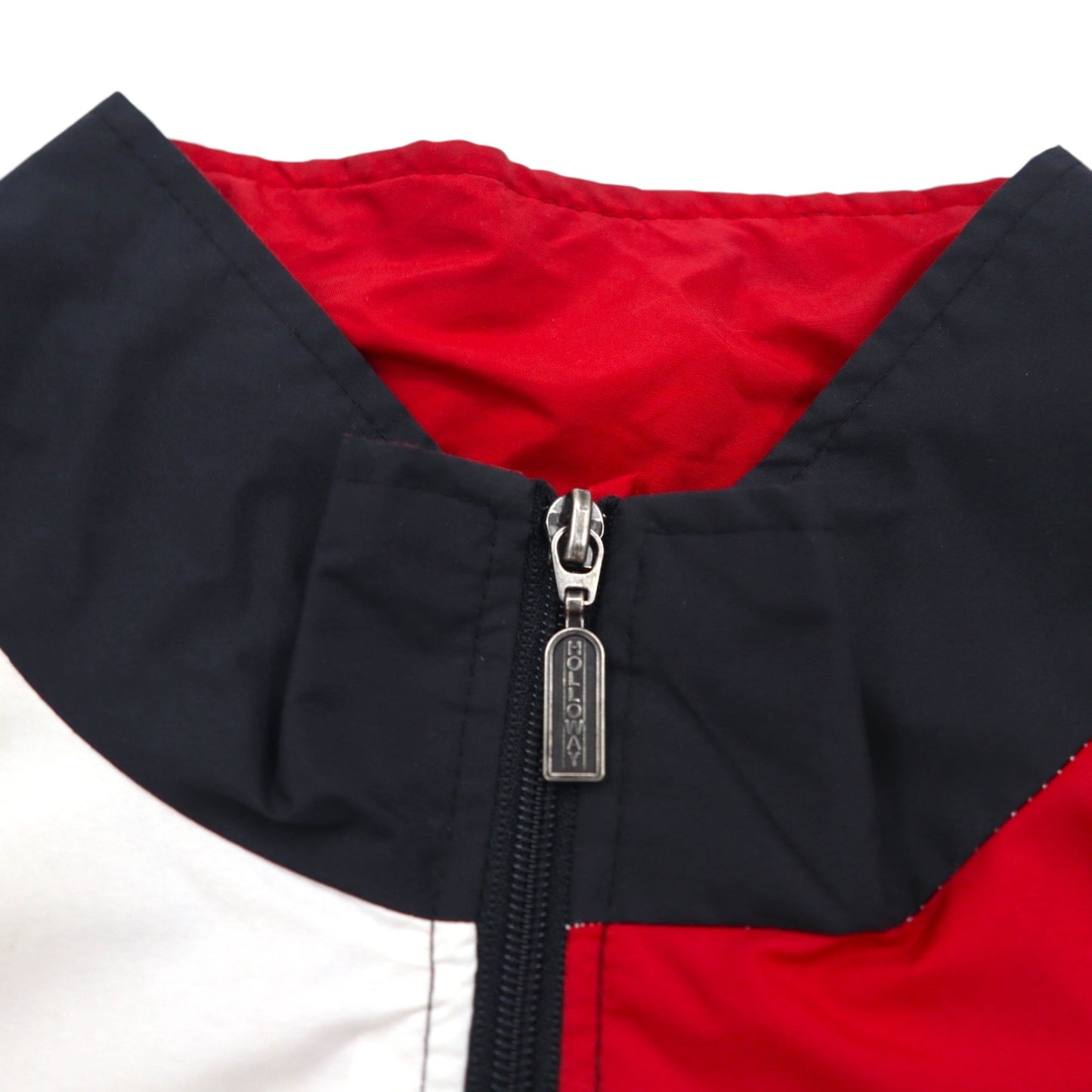 90s Vintage Windbreaker Holloway 90s Nylon Jersey Jacket, Size XL, Crazy Pattern, Color Block, Queen City Rockers