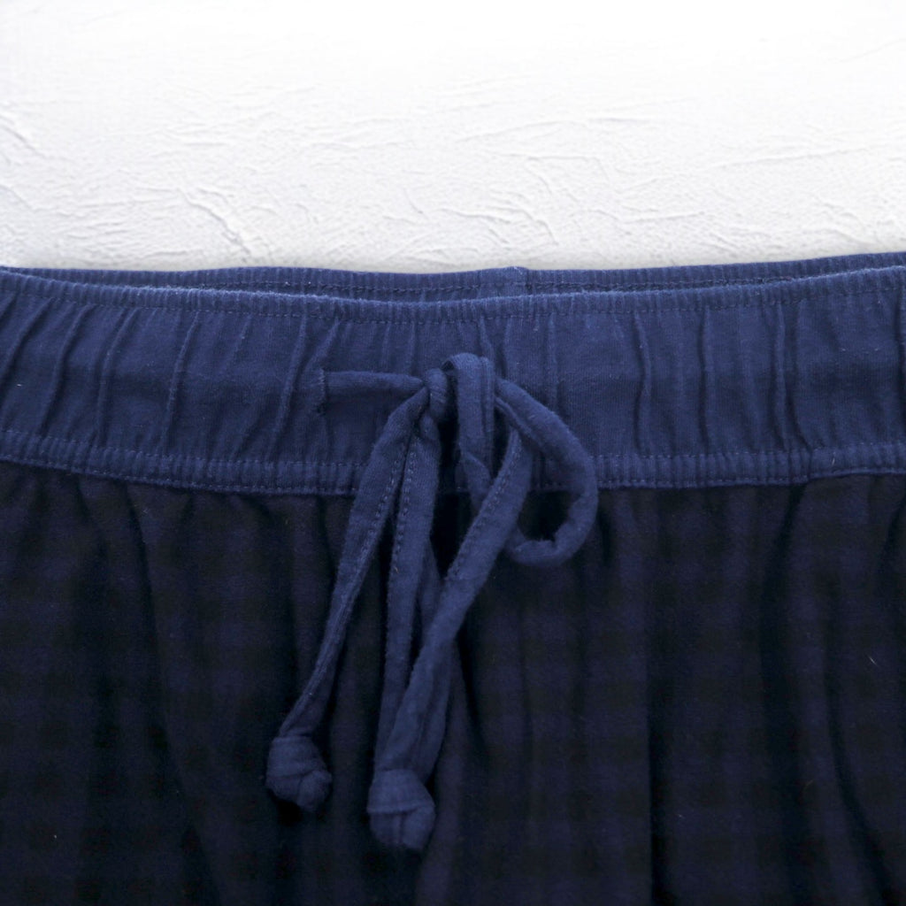 NAUTICA Pajama Pants Easy Pants M Navy Check Polyester