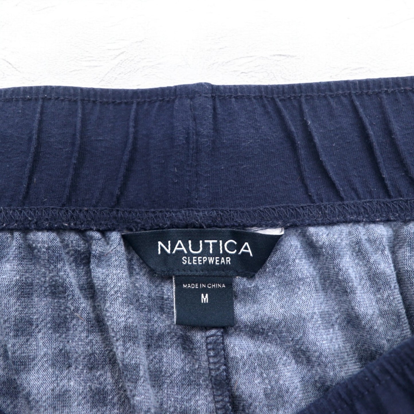 NAUTICA パジャマパンツ イージーパンツ M ネイビー チェック ポリエステル