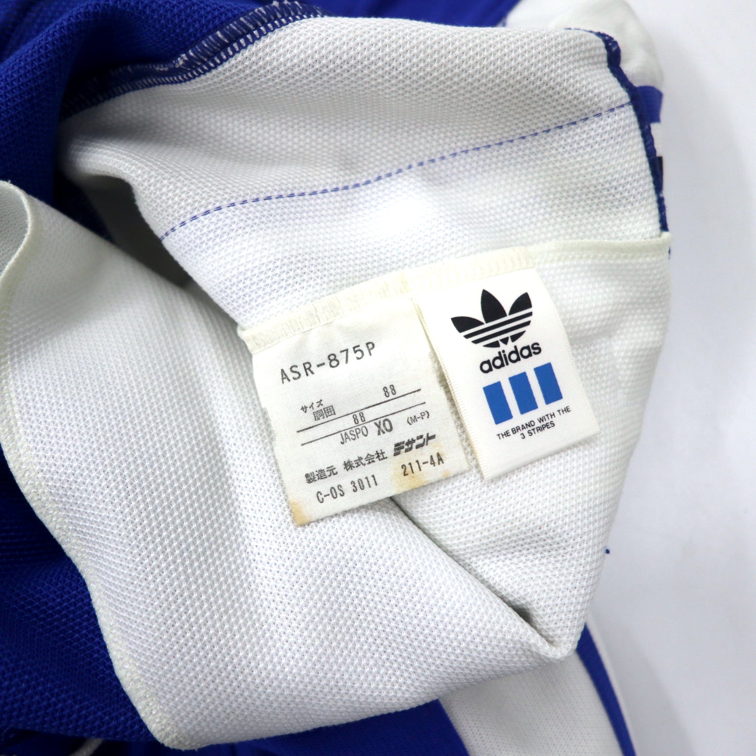 Adidas 80's Descente MADE TRACK PANTS Jersey XO Blue Polyester 3 