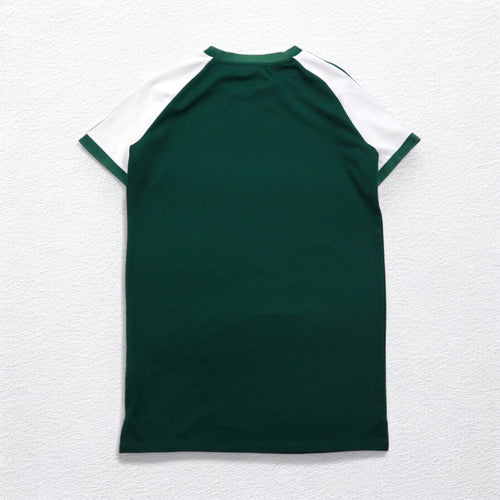 adidas originals ラグラン ドレス ワンピース Raglan Dress Tシャツ XL グリーン トレフォイルロゴ 3ストライプ CE4963