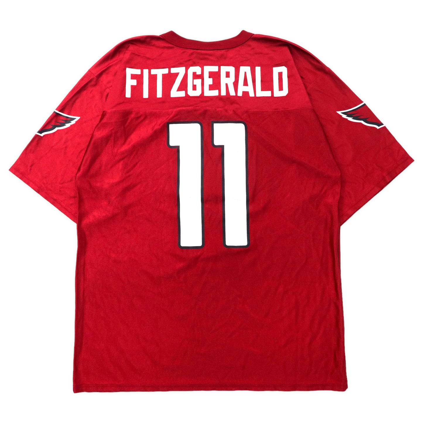 NFL PLAYERS ゲームシャツ M レッド ポリエステル Arizona Cardinals ナンバリング FITZGERALD