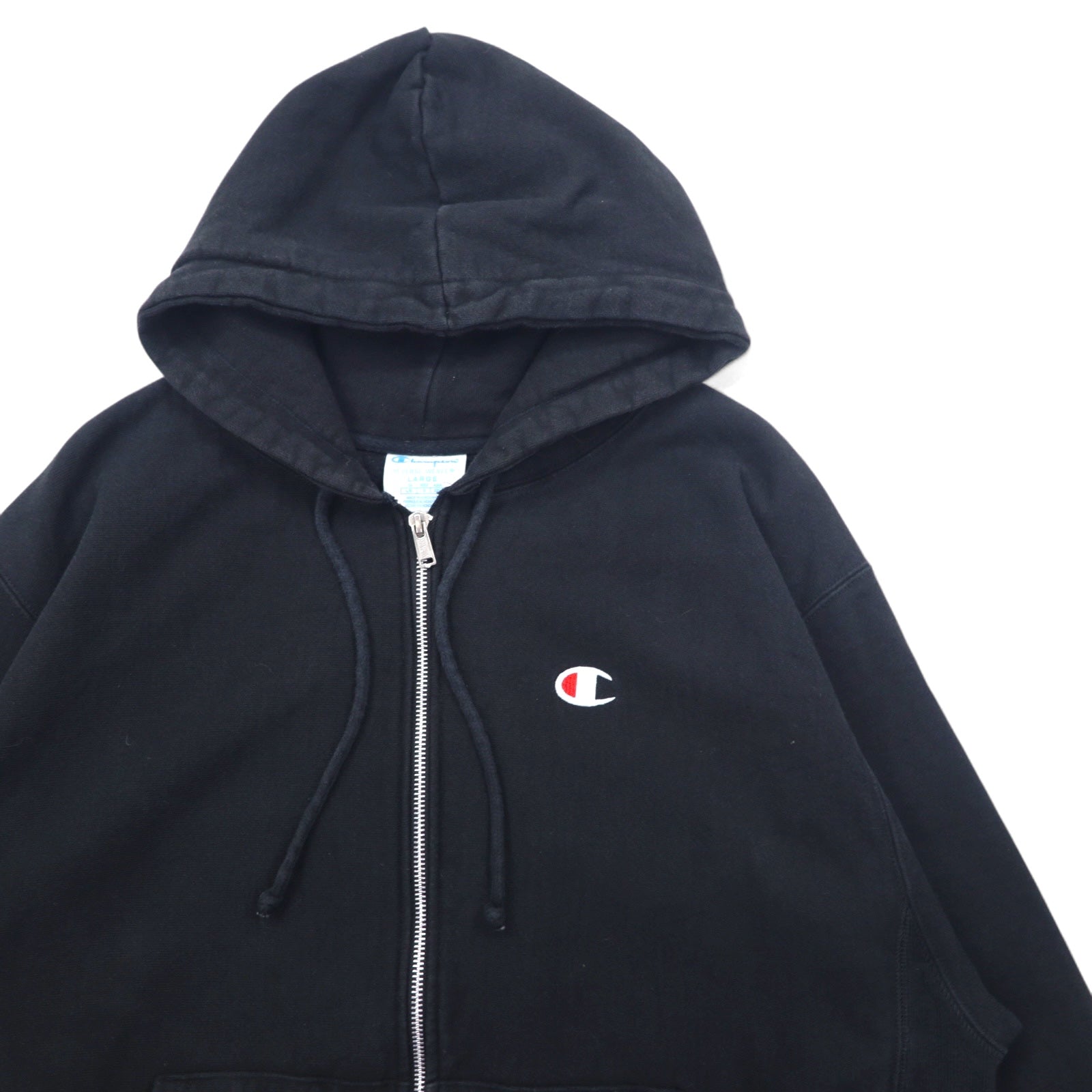 Champion リバースウィーブ REVERSE WEAVE フルジップパーカー L ブラック コットン GF69 ホンジュラス製