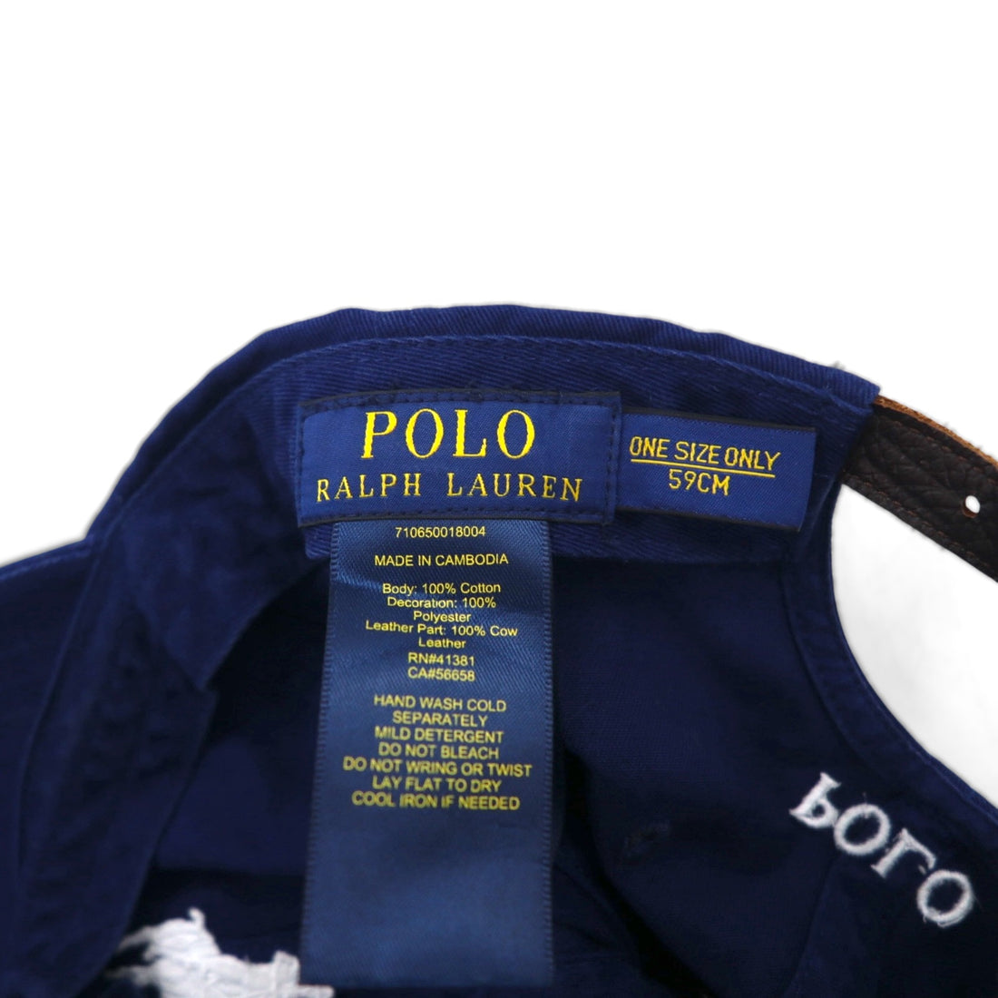 Polo Ralph Lauren Big Pony Baseball Cap, Navy, 6-Panel, Cotton Twill, Embroidered