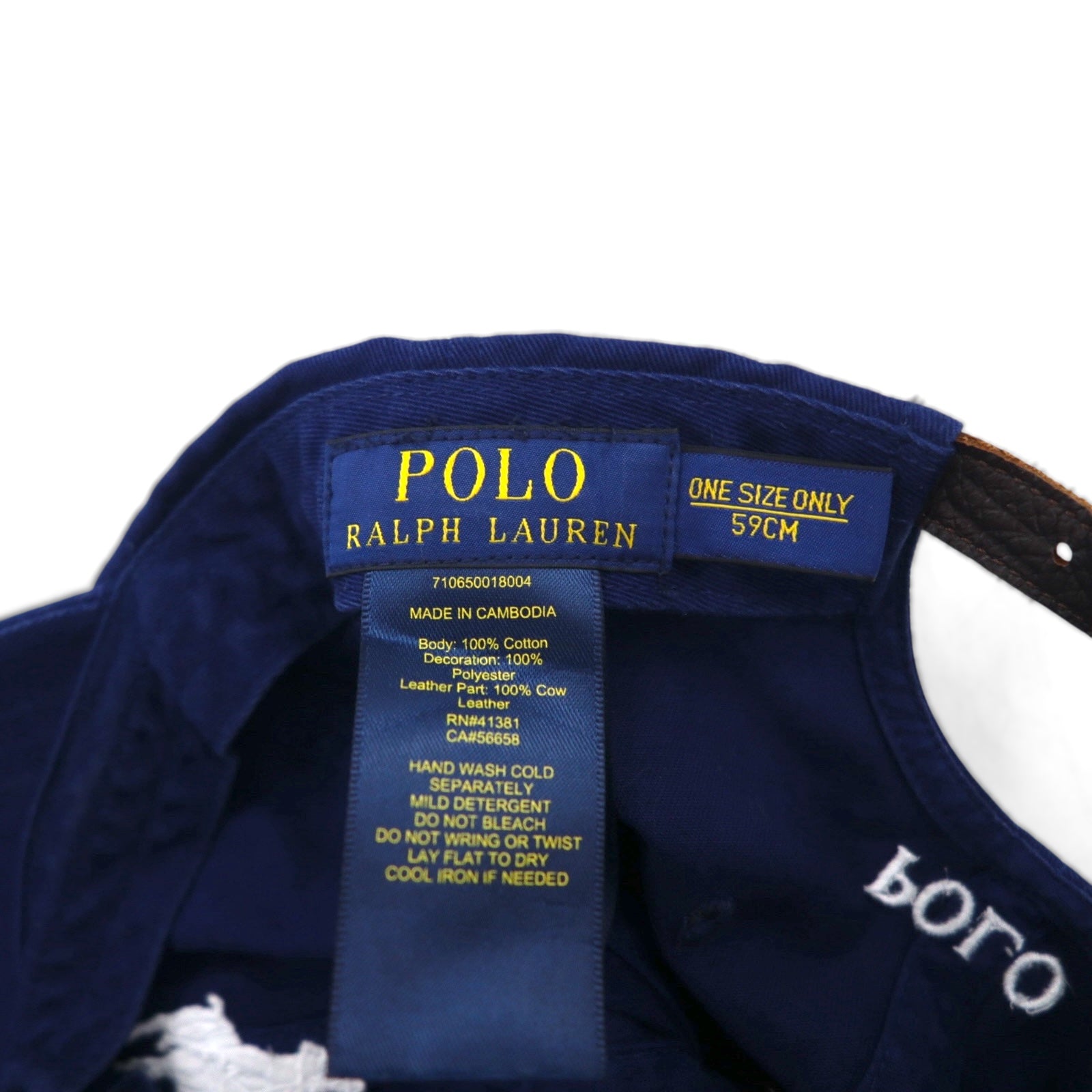 Polo Ralph Lauren Big Pony Baseball Cap, Navy, 6-Panel, Cotton Twill, Embroidered