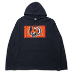 日本然リトテ-古着オンライン-NFL TEAM APPAREL プルオーバーパーカー 2XL ブラック コットン 裏起毛 CINCINNATI BENGALS ビッグサイズ パキスタン製-NFL TEAM APPAREL Pullover Hoodie 2XL Black Cotton brushed lining CINCINNATI BENGALS Big Size Pakistan Made