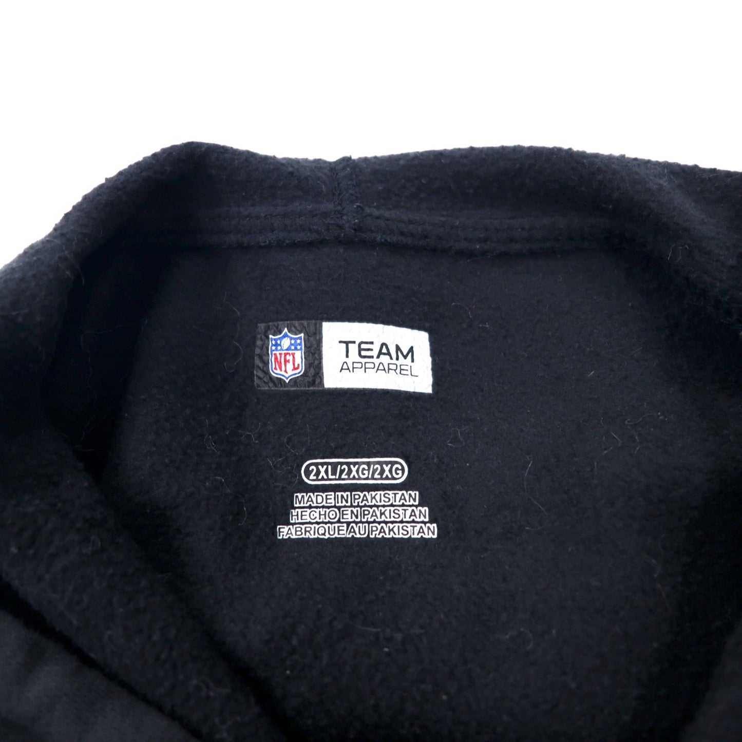 NFL TEAM APPAREL プルオーバーパーカー 2XL ブラック コットン 裏起毛 CINCINNATI BENGALS ビッグサイズ パキスタン製