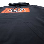 NFL TEAM APPAREL Pullover Hoodie 2XL Black Cotton Fleece Lining CINCINNATI BENGALS Big Size Made in Pakistan