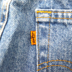 Levi's 90s Made in Canada Denim Jeans, Size M, Indigo, 619, Orange Tab, Zipper Fly