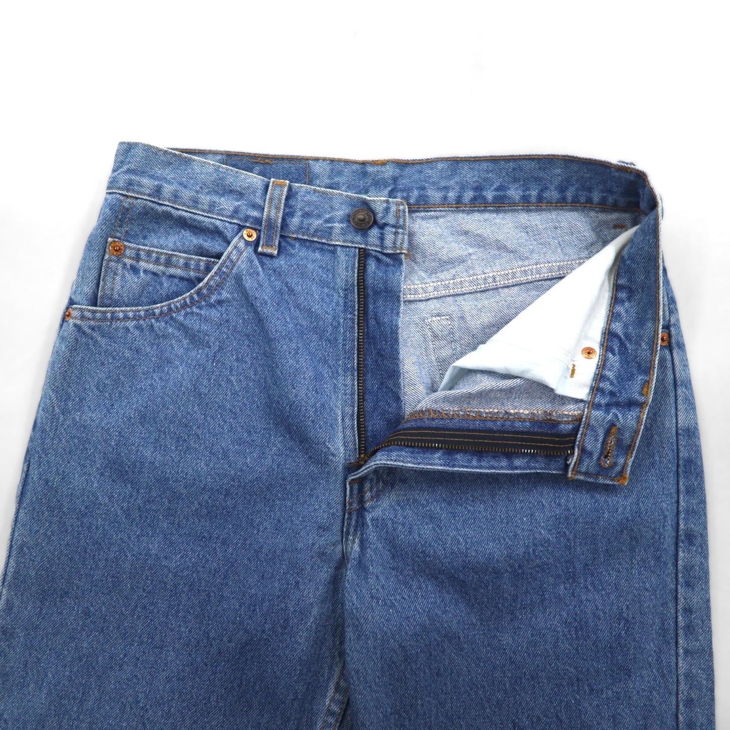 Levi's 90s Made in Canada Denim Jeans, Size M, Indigo, 619, Orange Tab, Zipper Fly